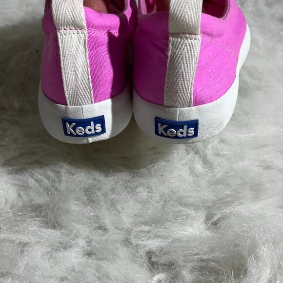 WOMENS KICKBACK KEDS CANVAS SLID ONS - NEON PINK , SIZE 8.5 - Picture 3 of 5